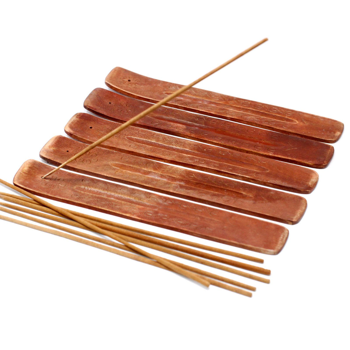 Carved Mango Wood Ash Catcher 10"